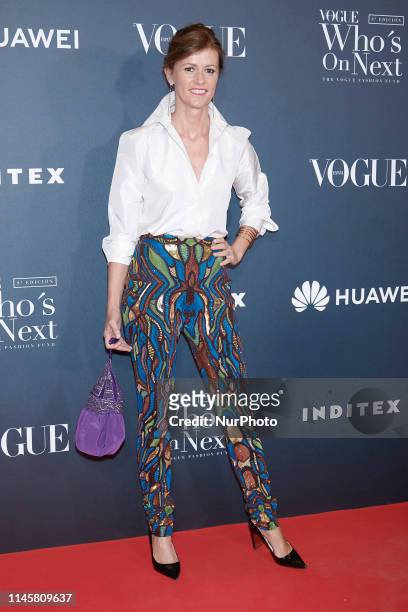 Nuria March attends the VIII VOGUE 'Who´s On Next' party photocall at Gran Maestre Theatre in Madrid, Spain on May 23, 2019