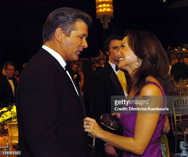 Alec Baldwin and Kristin Davis during 10th Annual Screen Actors Guild Awards - Backstage and Audience at Shrine Auditorium in Los Angeles,...