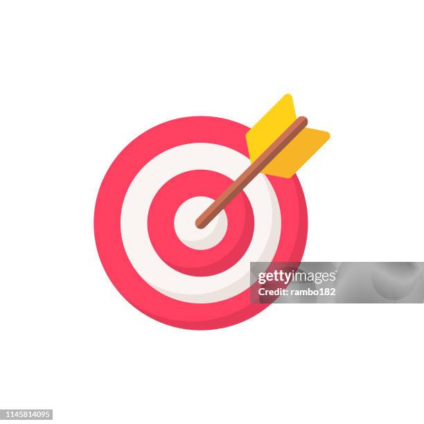 ilustrações de stock, clip art, desenhos animados e ícones de target flat icon. pixel perfect. for mobile and web. - alvo de dardo