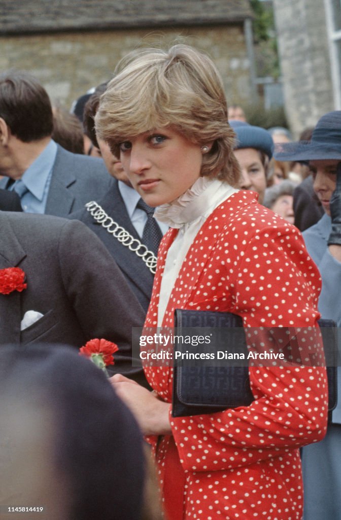 Lady Diana Spencer during her first 'walkabout' with fiance Prince ...