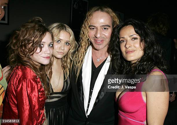 Mary-Kate Olsen, Ashley Olsen, John Galliano and Salma Hayek