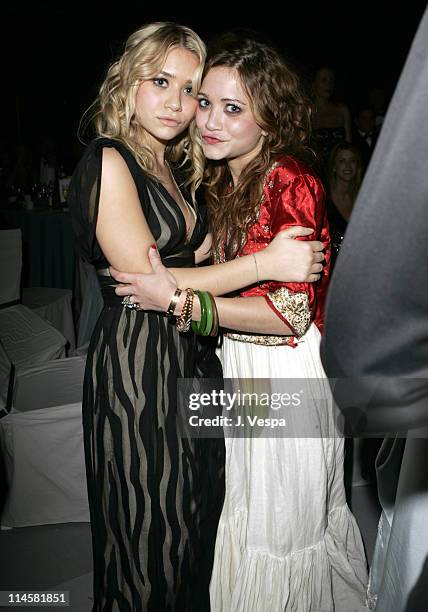 Ashley Olsen and Mary-Kate Olsen during amfAR "Cinema Against AIDS" Gala Presented By Miramax Films, Palisades Pictures and Quintessentially - Dinner...