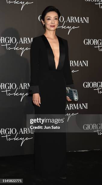 Actress Tamiyo Kusakari attends the Giorgio Armani 2020 Cruise Collection photocall at the Tokyo National Museum on May 24, 2019 in Tokyo, Japan.