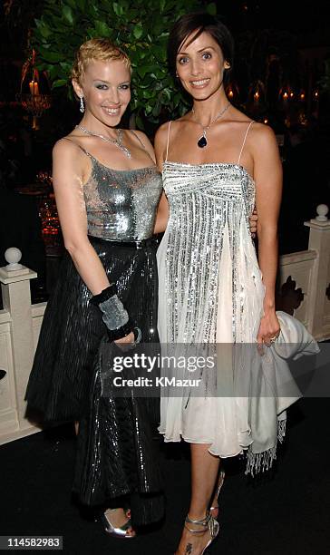 Kylie Minogue and Natalie Imbruglia during The 8th Annual White Tie and Tiara Ball to Benefit the Elton John AIDS Foundation in Association with...