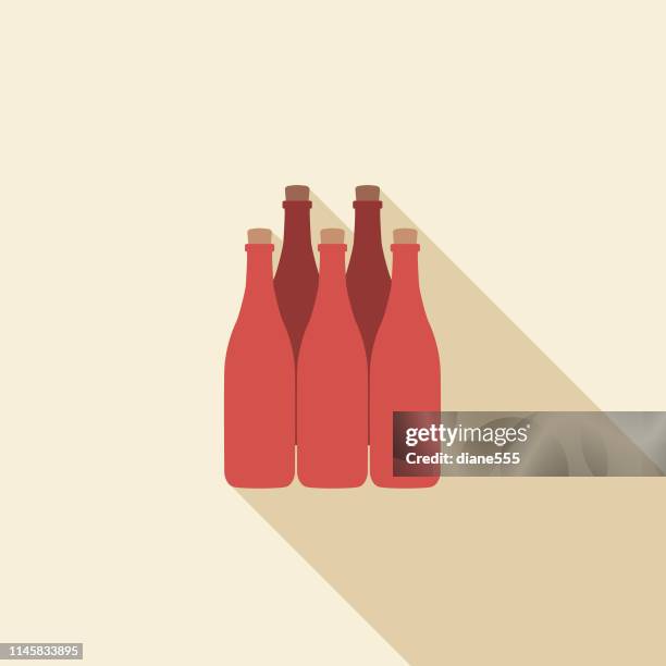 elegant wine icons - wine crate stock illustrations