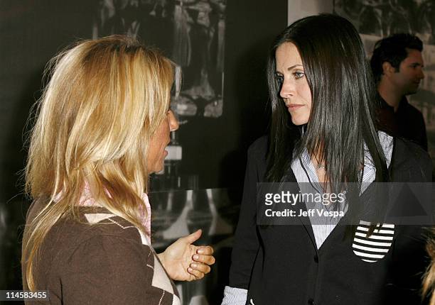 Cynthia Pett-Dante and Courteney Cox during Coach Fragrance Launch to Benefit EBMRF in Los Angeles, California, United States.