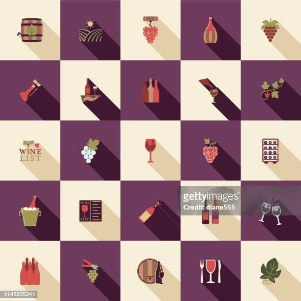 ilustrações de stock, clip art, desenhos animados e ícones de elegant wine icons - wine cork