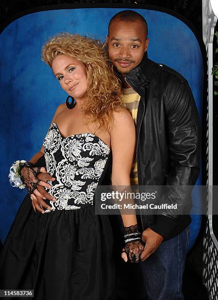 Cacee Cobb and Donald Faison pose during Ashlee Simpson's 23rd birthday party held at a private residence on October 6, 2007 in Los Angeles,...