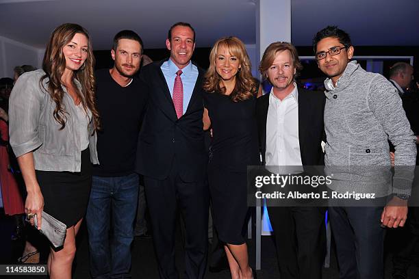 Actress Bianca Kajlich, actor Oliver Hudson, Sony Pictures Television President of U.S. Distribution John Weiser, actress Megyn Price, actor David...