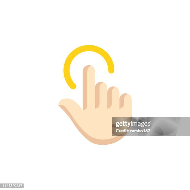 pointer gesture flat icon. pixel perfect. for mobile and web. - computer mouse stock illustrations