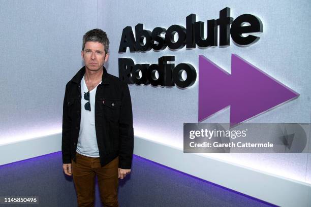 Noel Gallagher poses for a photo during a visit to Absolute Radio on April 29, 2019 in London, England.