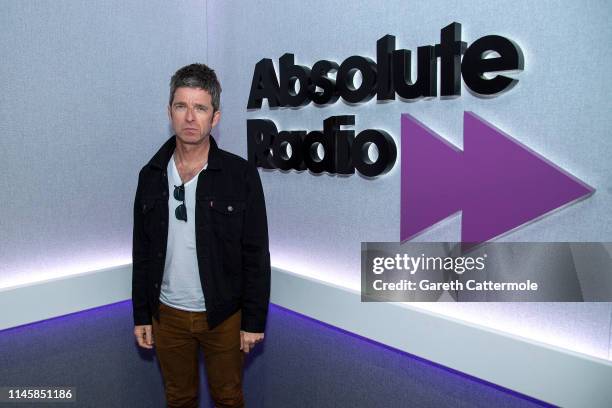 Noel Gallagher poses for a photo during a visit to Absolute Radio on April 29, 2019 in London, England.