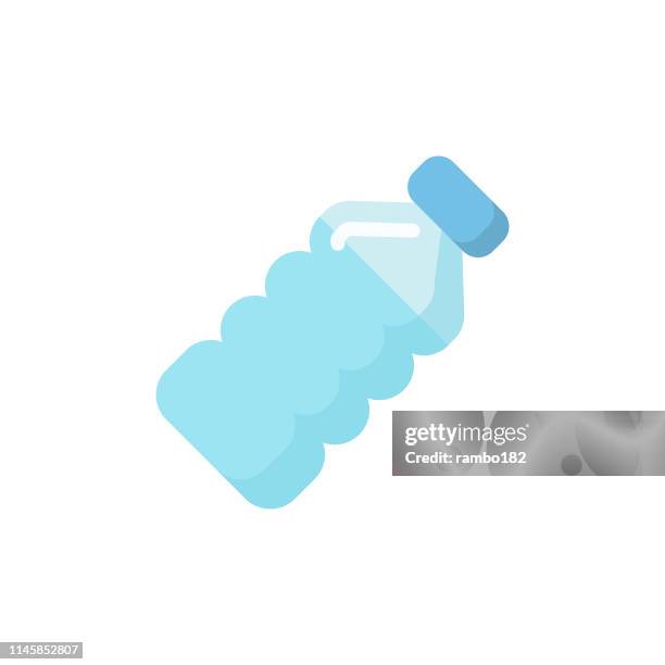illustrations, cliparts, dessins animés et icônes de icône de bouteille d’eau plat. pixel parfait. pour mobile et web. - bouteille-plastique