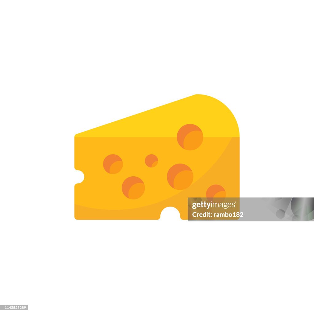 Platte kaas icoon. Pixel perfect. Voor mobiel en web.