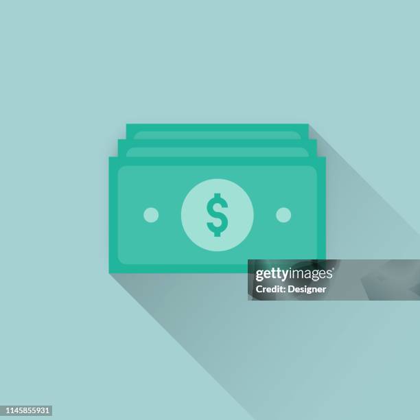 bankroll icon design - american one hundred dollar bill stock illustrations