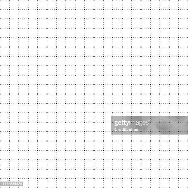 seamless graph paper with dots - centimetre stock illustrations