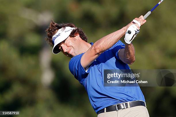 Michael Letzig hits a drive during the second round of the Stadion Classic at UGA held at the University of Georgia Golf Course on May 6, 2011 in...