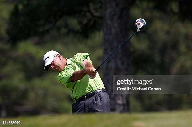 Patrick Sheehan hits his drive on the 11th hole during the third round of the Stadion Classic at UGA held at the University of Georgia Golf Course on...