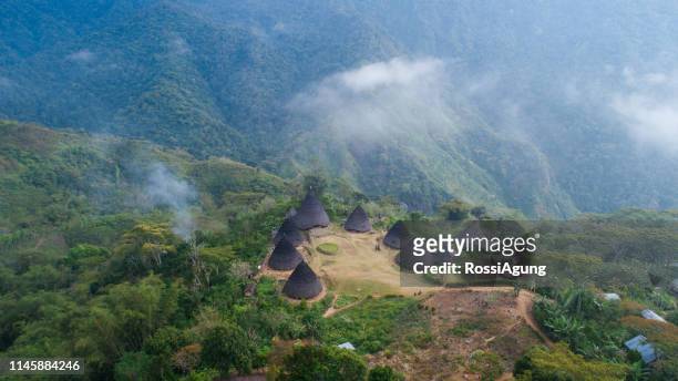 ware rebo village, flores, indonesia - flores indonesia stock pictures, royalty-free photos & images