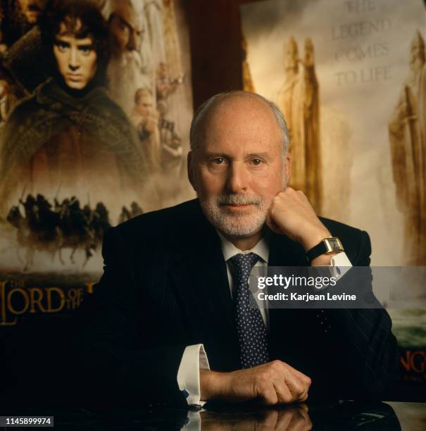 Michael Lynne, co-chair and co-CEO of New Line Cinema, poses for a portrait several months after the release of the film “The Fellowship of the Ring”...