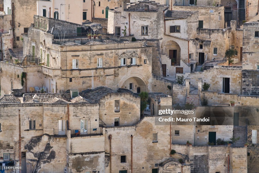 Rooftop cityscape, Matera, Basilicata, Italy