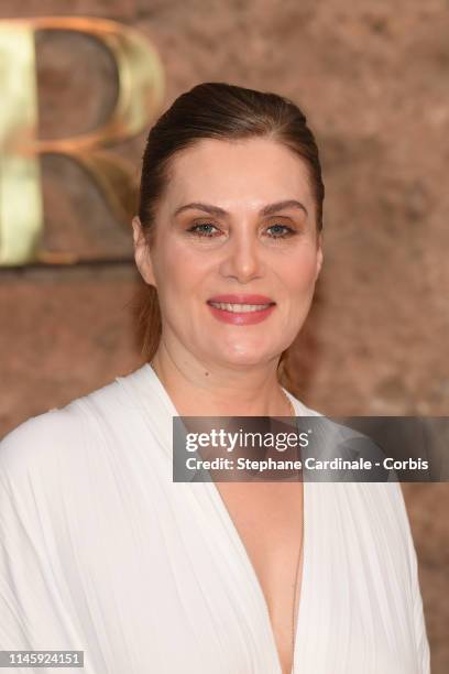 Actress Emmanuelle Seigner attends the Christian Dior Couture S/S20 Cruise Collection on April 29, 2019 in Marrakech, Morocco.