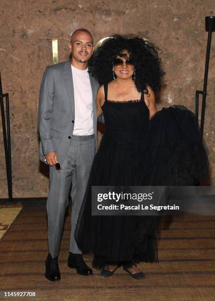 Evan Ross and Diana Ross attend the Christian Dior Couture S/S20 Cruise Collection on April 29, 2019 in Marrakech, Morocco.