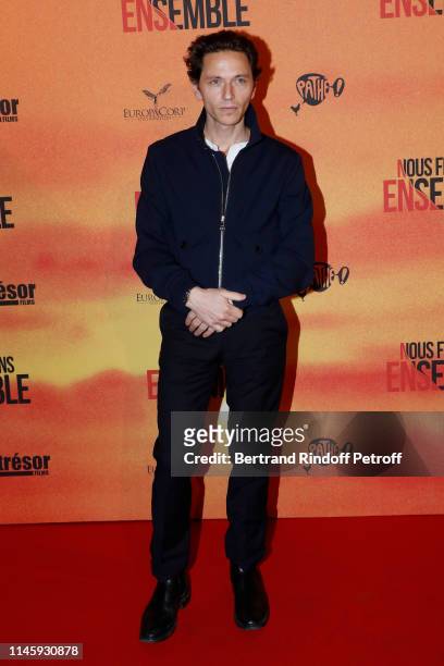 Singer Raphael attends the "Nous finirons ensemble" Premiere at Cinema Gaumont Capucines on April 29, 2019 in Paris, France.