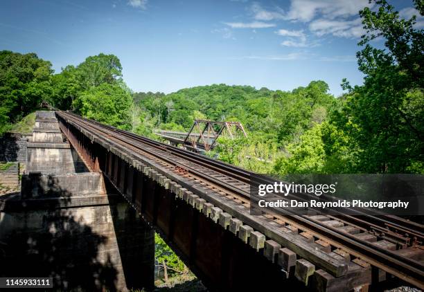 train bridge - railway bridge stock-fotos und bilder