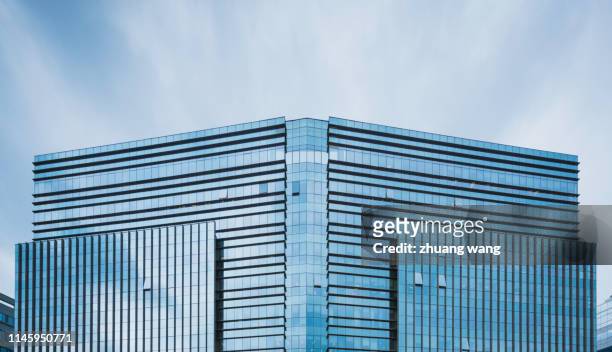 blue office building - 上部分 ストックフォトと画像