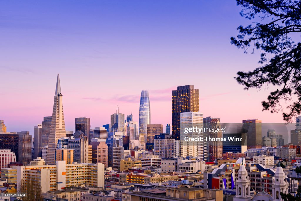 S. F. Skyline at dusk