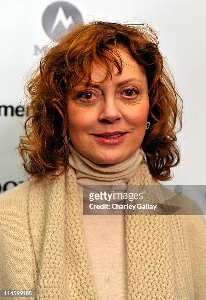 Actress Susan Sarandon at the Bon Appetit Supper Club "The Greatest" Dinner at Skylodge on January 17, 2009 in Park City, Utah.