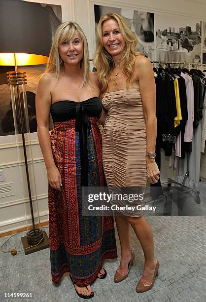 Irena Medavoy and designer Melissa Odabash attend the preview of Melissa Odabash's Spring/Summer 2010 Swimsuit and Ready-To-Wear line hosted by Neuro...