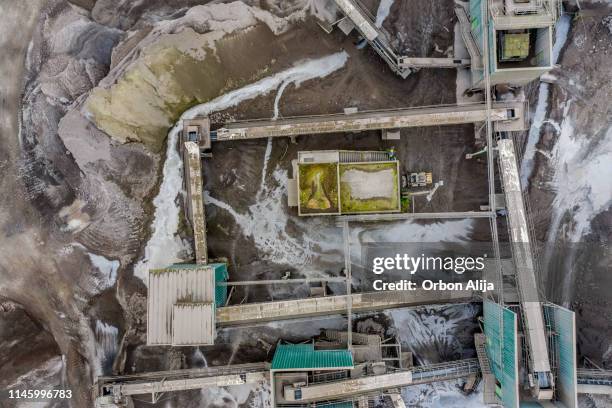 la explotación de minerales de carbón - mina de superficie fotografías e imágenes de stock