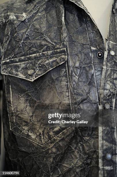 Work by artist/designer Greg Lauren is seen at the Los Angeles party for Alteration presented by Greg Lauren on May 1, 2010 in Los Angeles,...