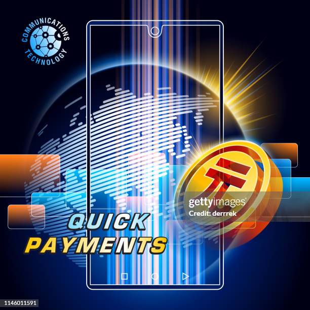 smart phone, paying - payment encryption stock illustrations