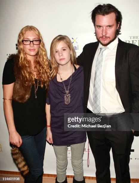 Actors Casey LaBow, Caroline Horn and Heath Freeman attend the "Skateland" cast and crew dinner at the Green Lodge Supper Club on January 24, 2010 in...