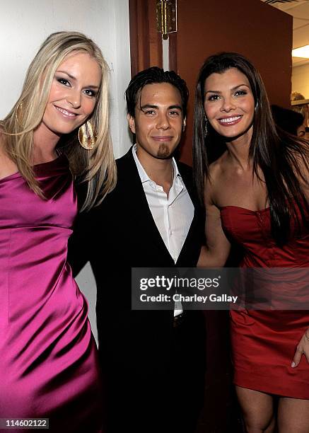 Olympic Gold Medalist Lindsey Vonn, Olympic gold medalist Apolo Ohno and actress Ali Landry attends the 17th Annual Race to Erase MS event co-chaired...