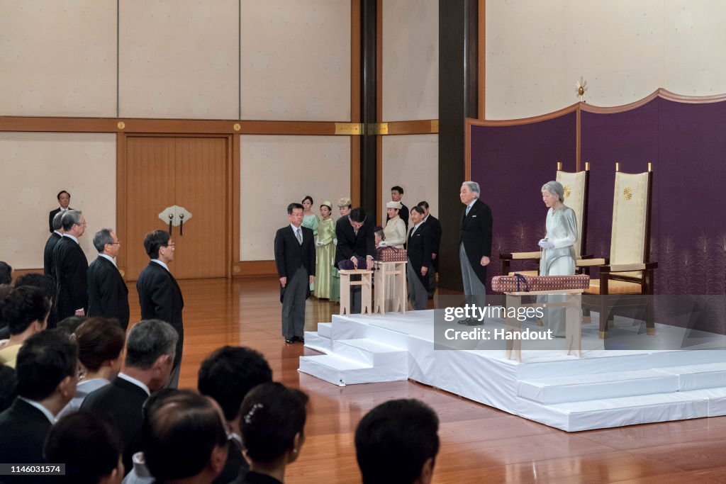 Japan Emperor Akihito's Abdication Ceremony