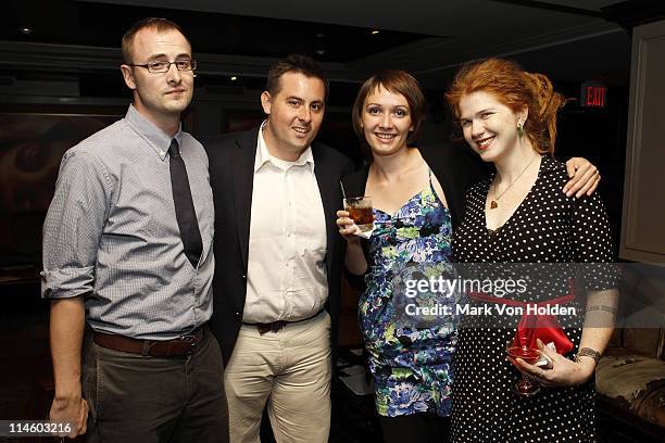 Justin Holdahl, Justin Christopher, Stephanie Parker, Rachel Grinstein attend A.C.E.'s Young Professionals Cocktail Reception at RdV Lounge on May...