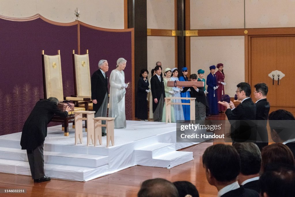 Japan Emperor Akihito's Abdication Ceremony