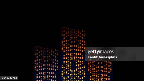 city skyline at night background - the millennium stock illustrations