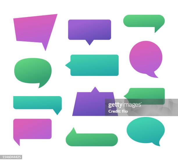 speech bubbles - balloon box stock illustrations