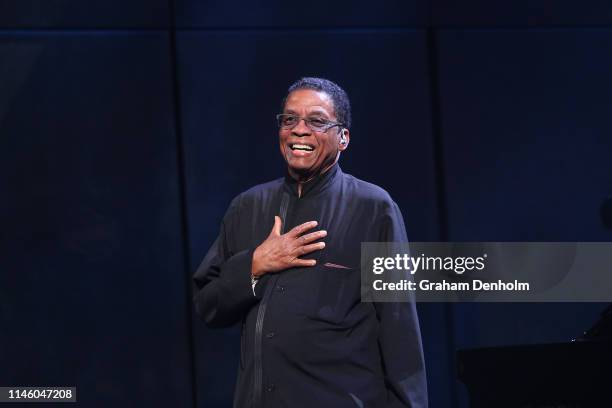 Herbie Hancock performs during the International Jazz Day 2019 All-Star Global Concert at Hamer Hall on April 30, 2019 in Melbourne, Australia.