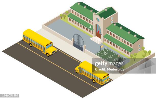 ilustrações de stock, clip art, desenhos animados e ícones de isometric school - car window