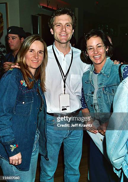 Melissa Etheridge, John Sykes and Julie Cypher during Hard Rock Cafe Opening Night Party at Hard Rock Cafe in Las Vegas, Nevada, United States.