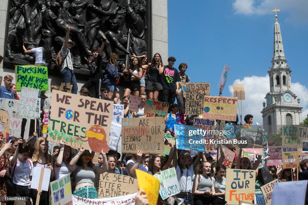 Youth Strike For The Climate In Central London