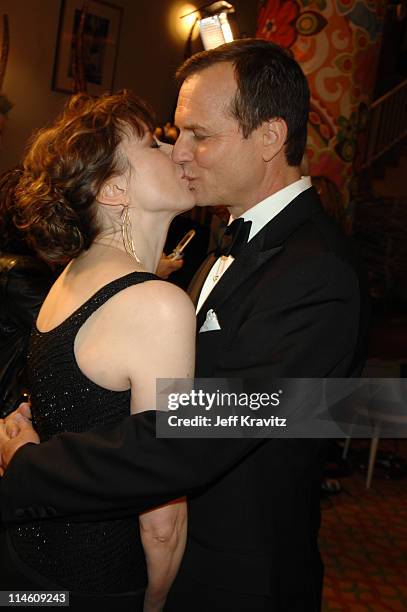 Bill Paxton and wife Louise Newbury during HBO 2007 Golden Globe After Party - Red Carpet at Beverly Hilton in Los Angeles, California, United States.