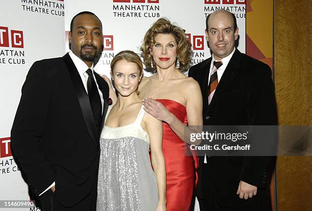 Jesse L. Martin, Kate Reinders, Christine Baranski and Christopher Ashley, director