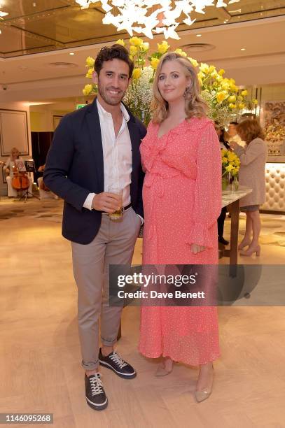 Kirk Newmann and Hayley McQueen celebrate the 90th Anniversary of JW Marriott Grosvenor House London on April 30, 2019 in London, England.